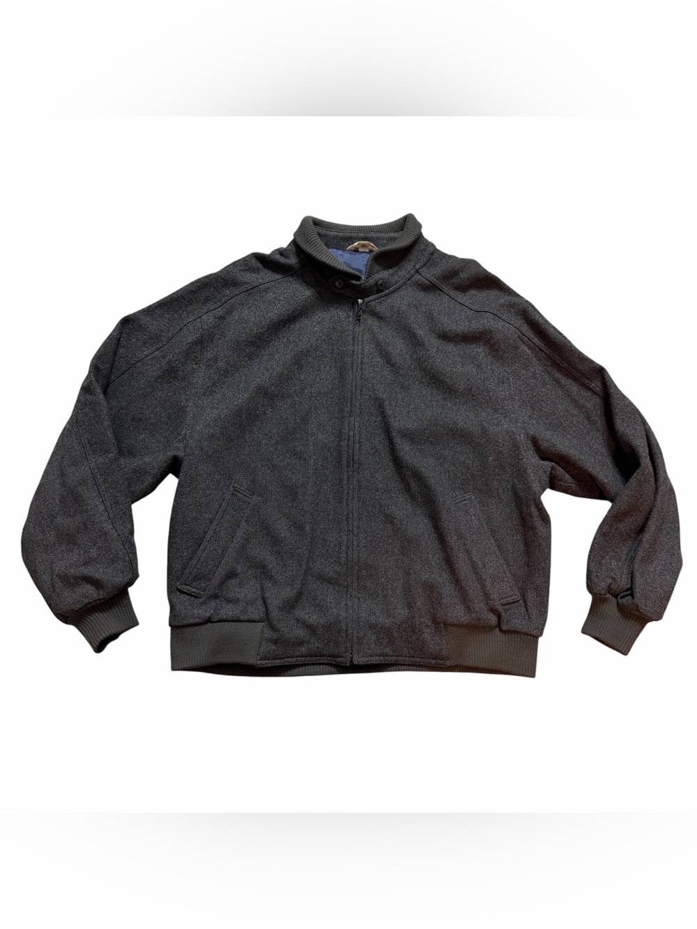 Vintage Baracuta Mens Gray Wool/Rayon Blend Bomber Harrington Jacket- XL
